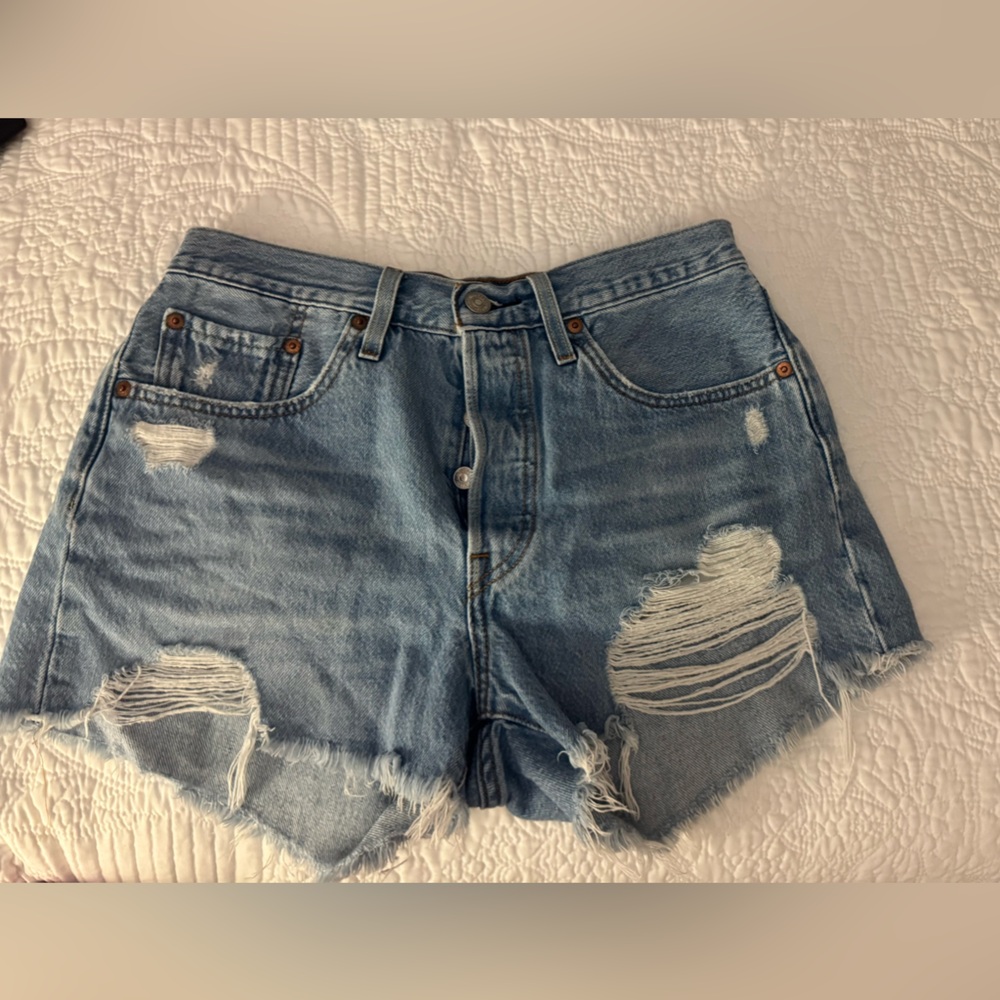 Distressed Denim Women's Shorts